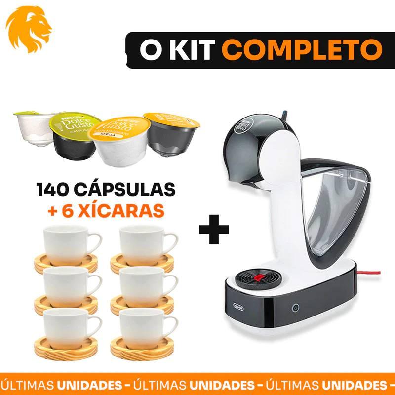 Cafeteira Dolce Gusto | Branca e preta + Cápsulas Grátis + Xícaras - Shopping do Brasileiro 