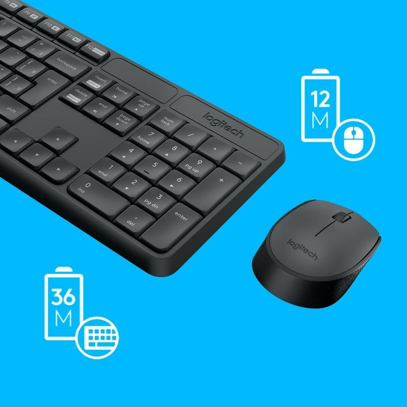 Combo Teclado e Mouse sem fio Logitech MK235 com Conexão USB, Pilhas Inclusas e Layout ABNT2 - 920-007903 - Shopping do Brasileiro 